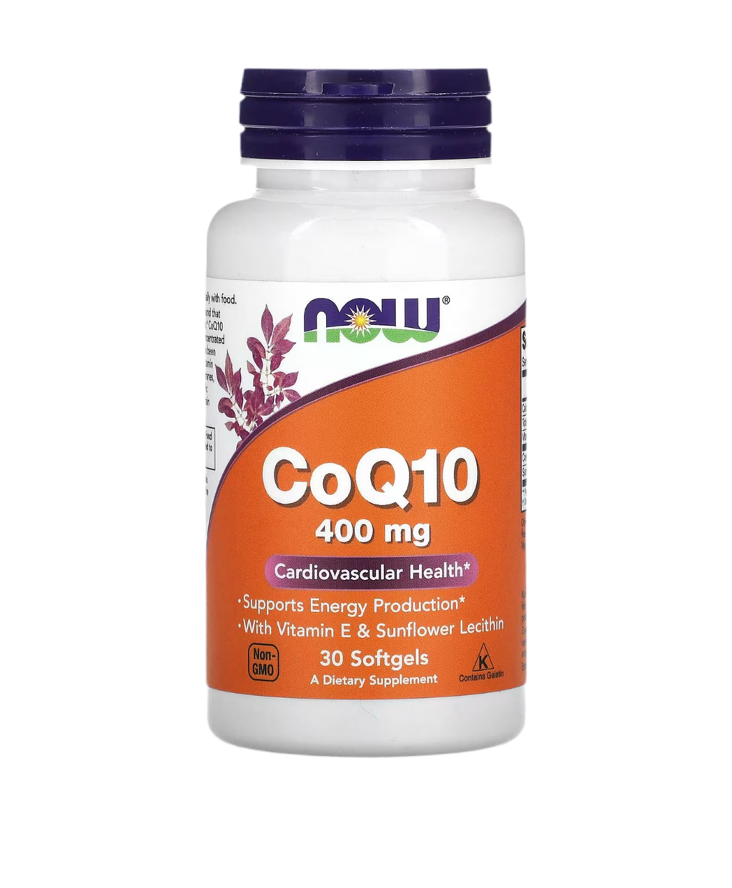 NOW Foods Supplements CoQ10 400 mg All-Trans Form produced by Fermentation