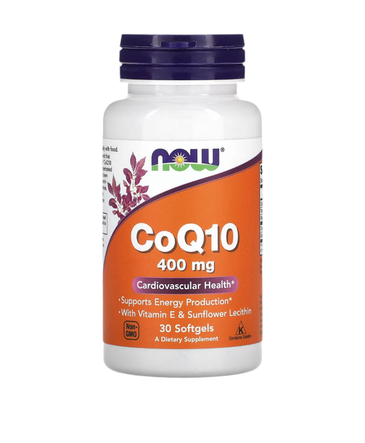 NOW Foods Supplements CoQ10 400 mg All-Trans Form produced by Fermentation