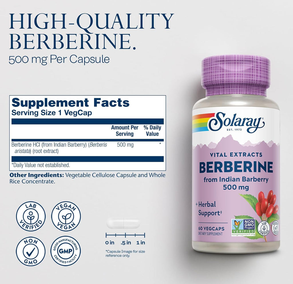 Berberine Solaray Glucose Support 500mg