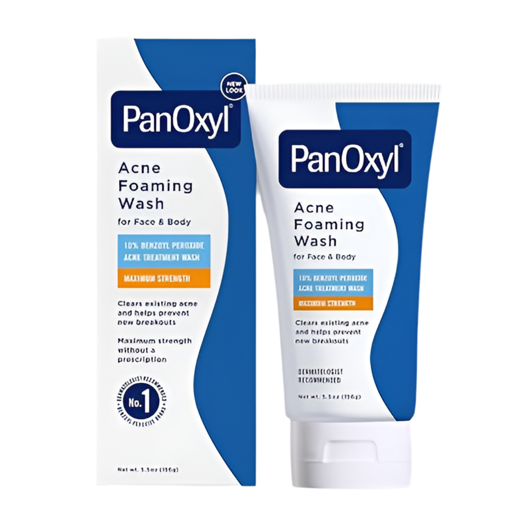 PanOxyl Acne Foaming Wash Benzoyl Peroxide 10% Maximum Strength Antimicrobial, 5.5 Oz