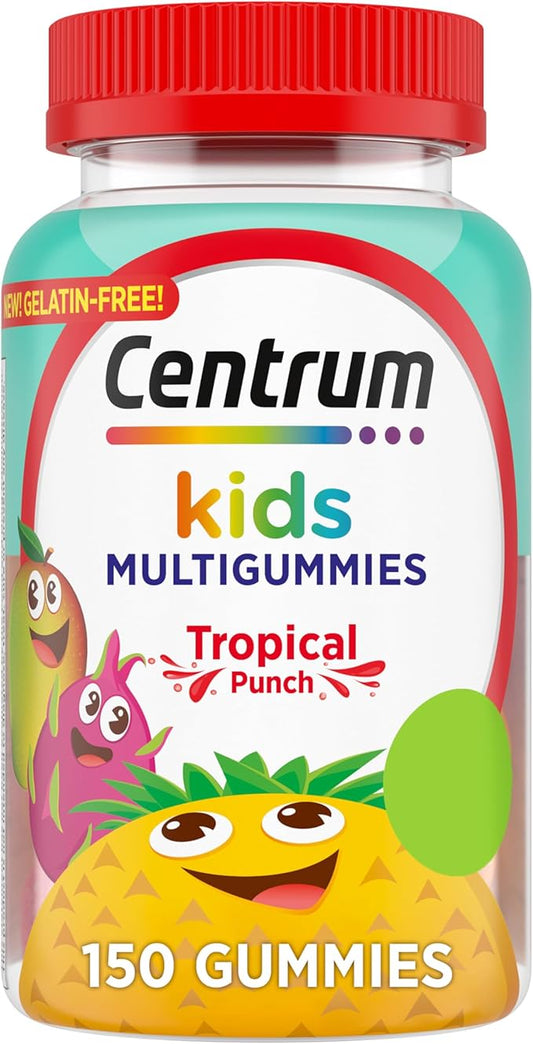 Centrum Kids Multivitamin Gummies, Tropical Punch Flavor Made With Natural Flavors, 150 Count, 150 Day Supply