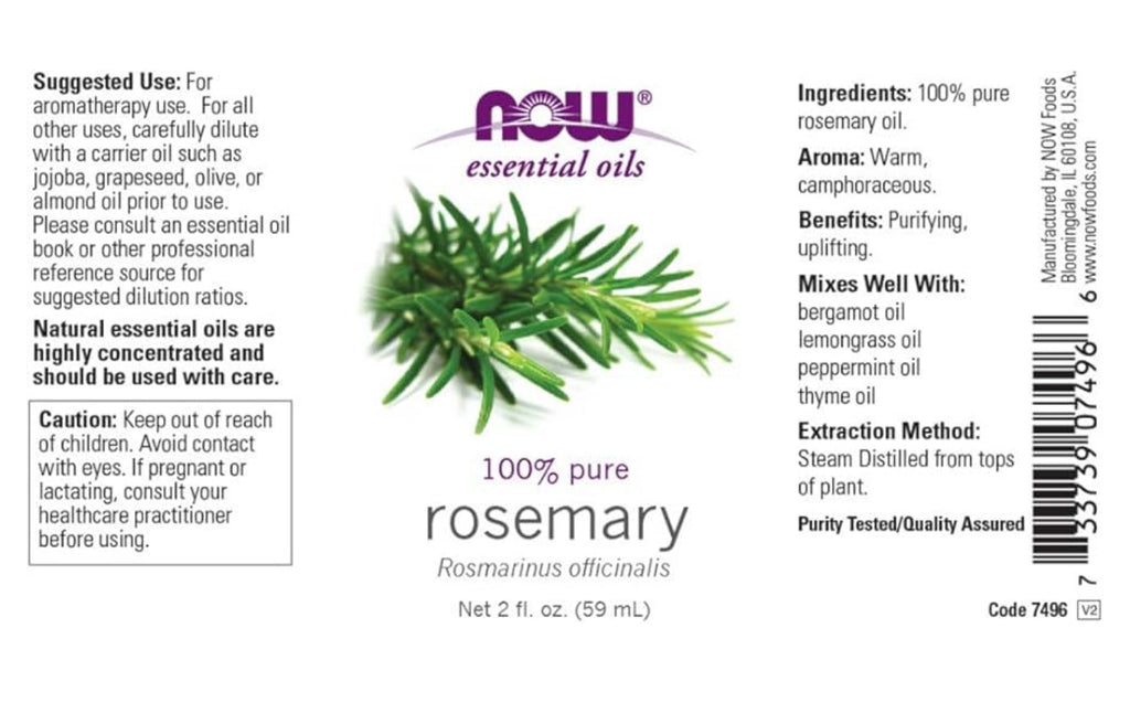 NOW Essential Oils, Rosemary Oil, 2-Ounce
