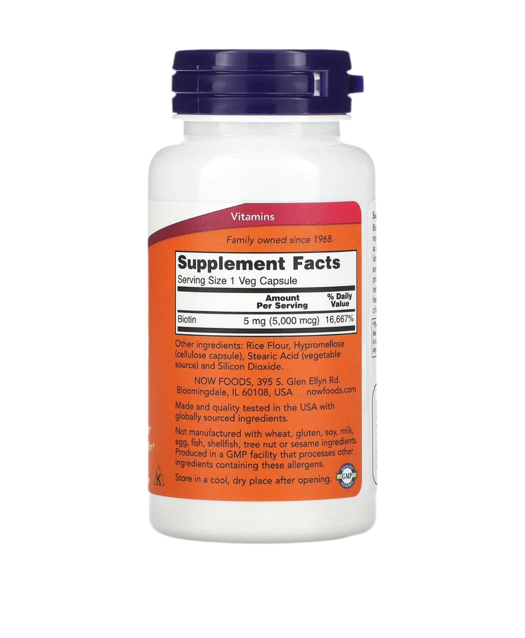 Now Foods Biotin 5 MG Vegetarian Capsules