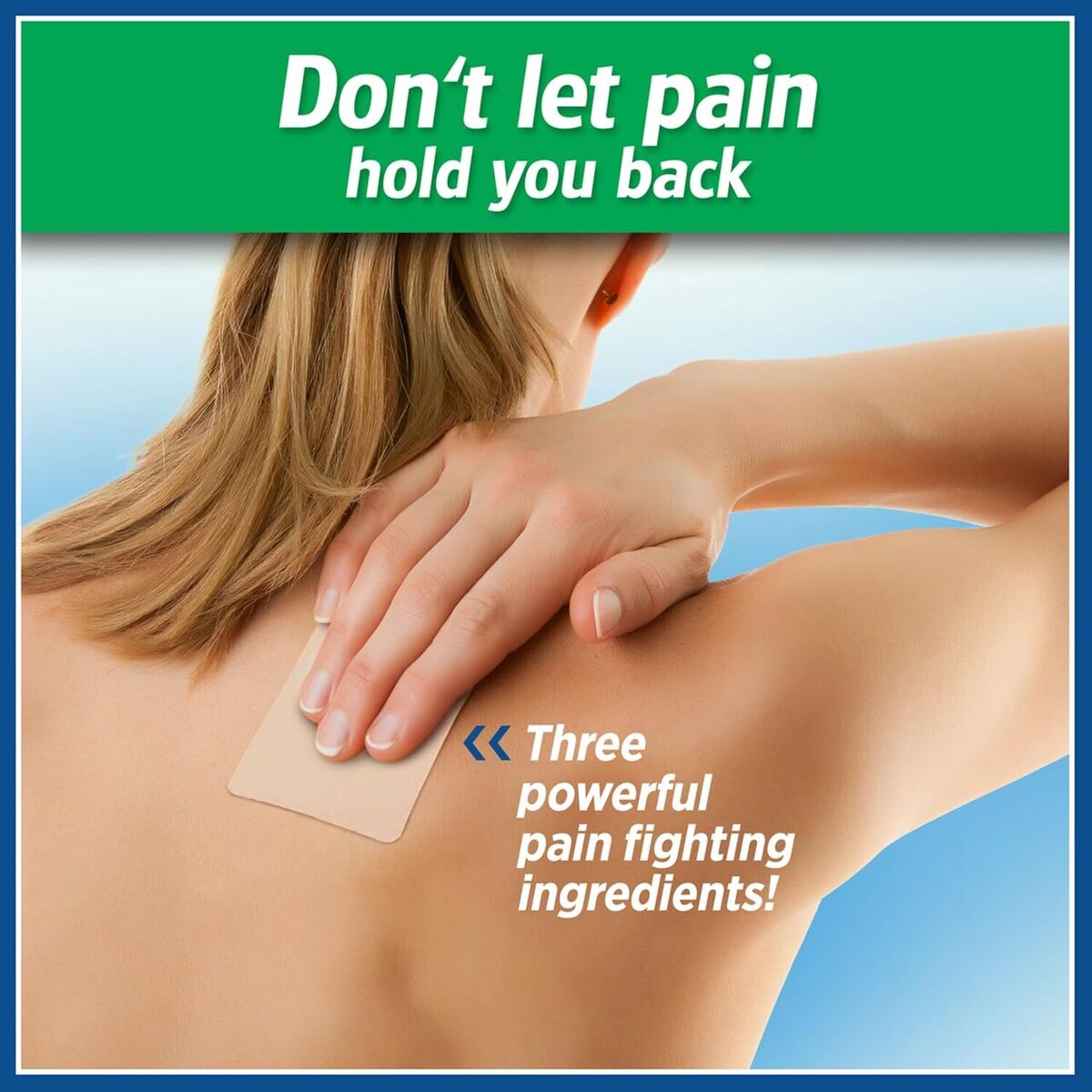 Salonpas Pain Relieving Patch for Back, Neck, Shoulder, Knee Pain and Muscle Soreness - 8 Hour Pain Relief