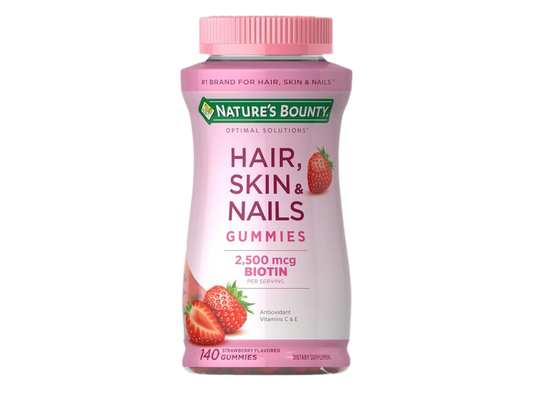 Nature's Bounty HairSkin & Nails with Biotin - Strawberry Gummies Women 2500 mcg