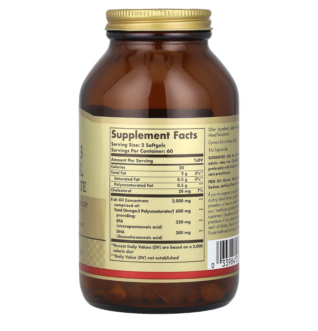 Omega 3 Fish Oil Concentrate- 120 softgel