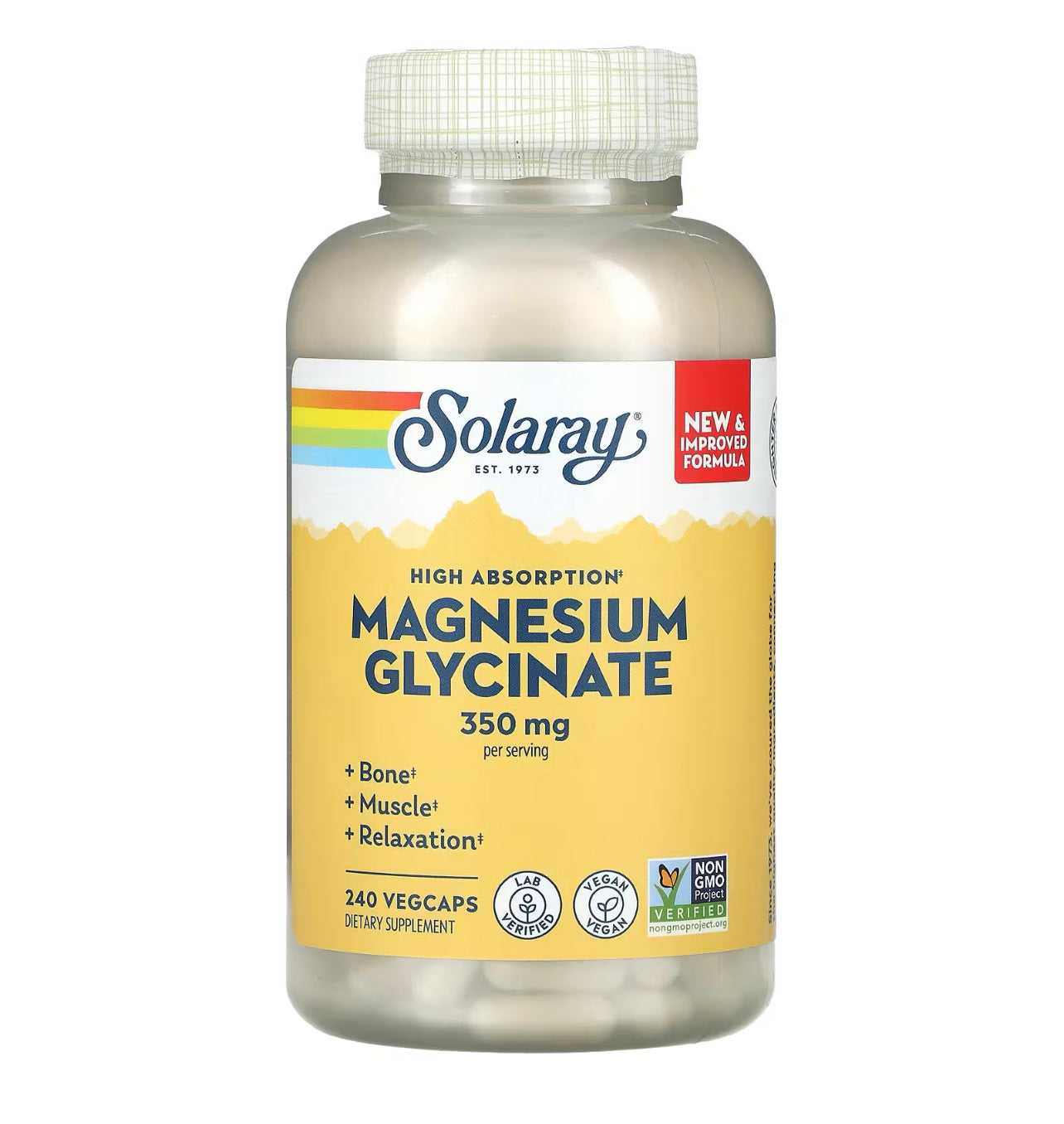 Magnesium Glycinate 350mg - Solaray