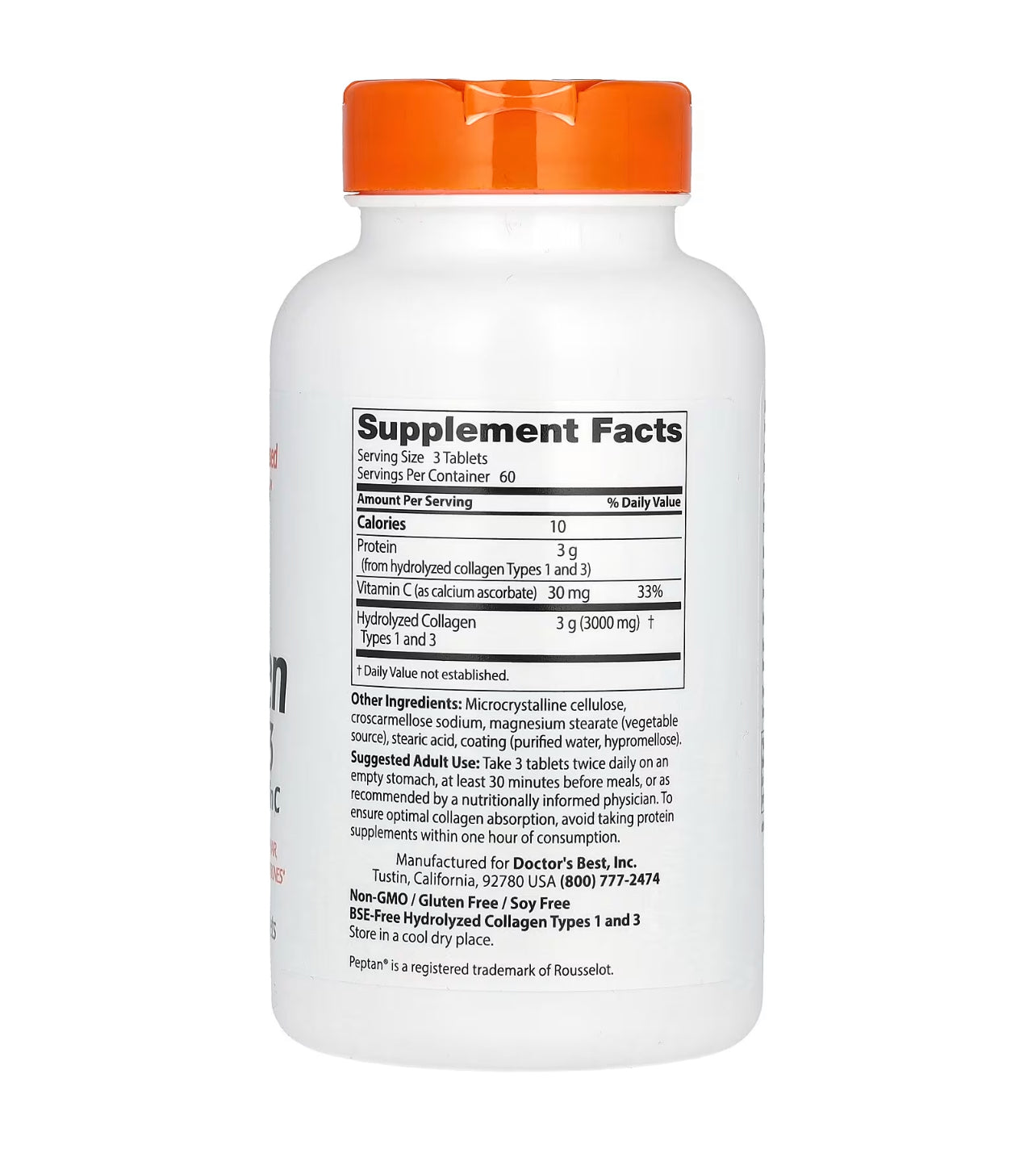 Collagen types 1 and 3 with peptan and vitamin c - Doctor’s Best