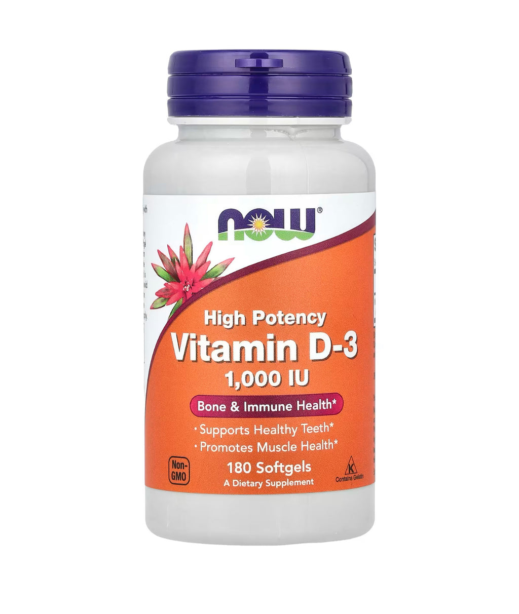 D3-1000 IU NOW 180 Capsules