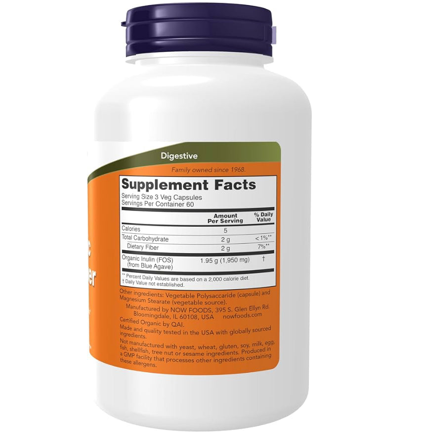 Prebiotic Inulin Fiber NOW