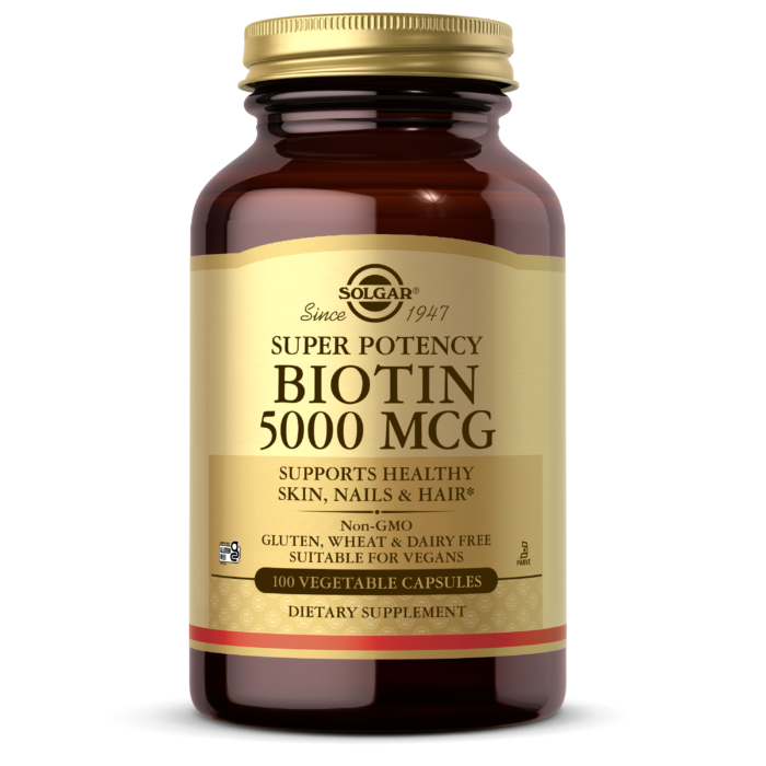 BIOTIN 5000 MCG 100 VEGETABLE CAPSULES