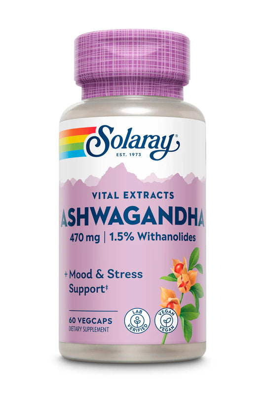 Solaray Ashwagandha, 470 mg, 60 VegCaps