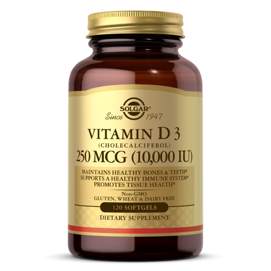 Solgar, Vitamin D3 (Cholecalciferol), 250 mcg (10,000 IU), 120 Softgels