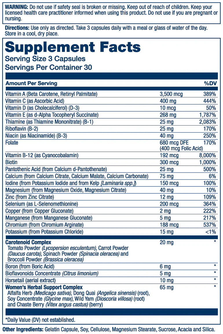 Women's Golden Multivitamin Solaray